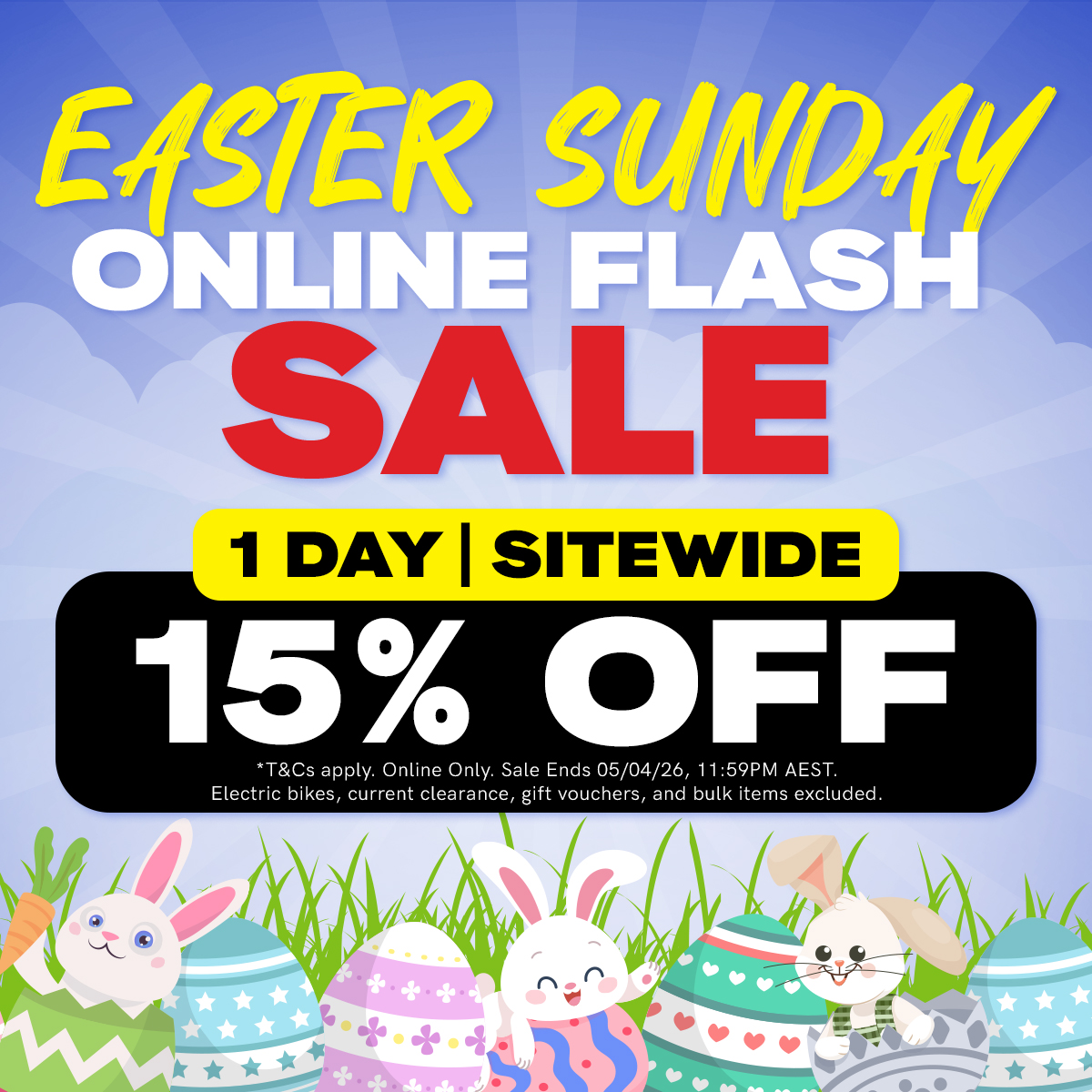 Easter Sunday 15% Off Sitewide