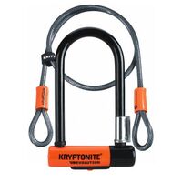 Kryptonite Evolution Mini U-Lock With Bracket & 4ft Kryptoflex Cable - 3.25 x 7in