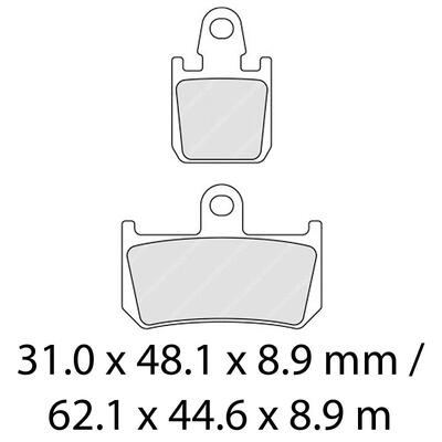 Ferodo Disc Pad Set - FDB2217 XRAC Sintered Sintered Race Compound - Road & Track