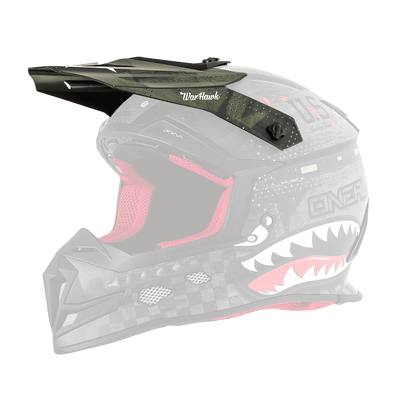 Oneal Replacement Peak for 2018 5SRS Warhawk MX Helmet - Black/Green