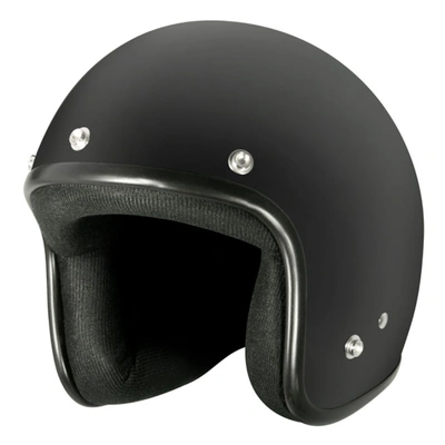 M2R 225 Solid Classic Studs Open Face Helmet - Matte Black