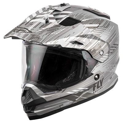 Fly Racing Trekker Quantum Adventure Helmet - Matte Grey/Dark Grey/Black