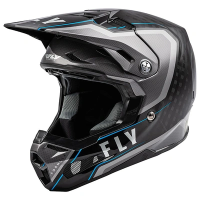 Fly Racing Formula Axon Carbon MX Helmet - Black/Grey/Blue