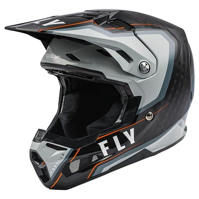 Fly Racing Youth Formula Axon Carbon MX Helmet - Black/Grey/Orange