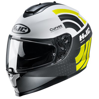 HJC C70 Curves MC-4HSF Full Face Helmet - Black/White/Yellow