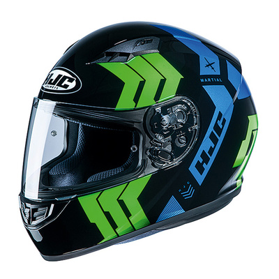 HJC CS-15 Martial MC-24 Full Face Helmet - Black/Green/Blue