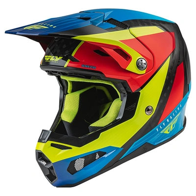 Fly Racing Formula Carbon Prime MX Helmet - Hi-Vis/Blue/Red