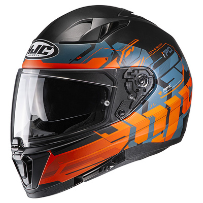 HJC i70 Alligon MC-7SF Full Face Helmet - Black/Orange/Blue