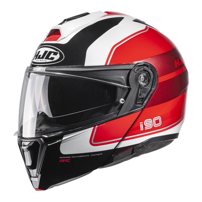 HJC i90 Wasco MC-1 Modular Helmet - Black/White/Red
