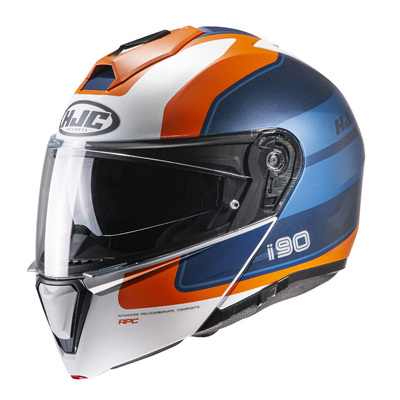 HJC i90 Wasco MC-27SF Modular Helmet - White/Orange/Blue