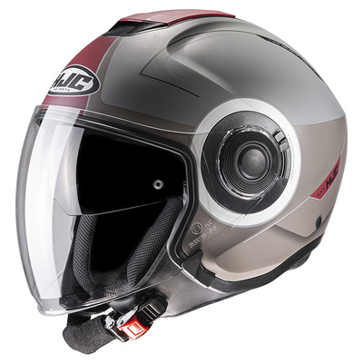 HJC i40 Panadi MC-1SF Modular Helmet - Grey/Red