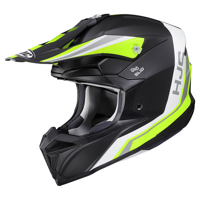 HJC i50 Flux MC-3HSF MX Helmet - Black/White