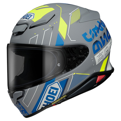 Shoei NXR2 Accolade Helmet TC-10 - Grey/Blue/Hi-Viz