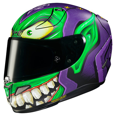HJC RPHA 11 Green Goblin MC--48SF Full Face Helmet - Green/Purple