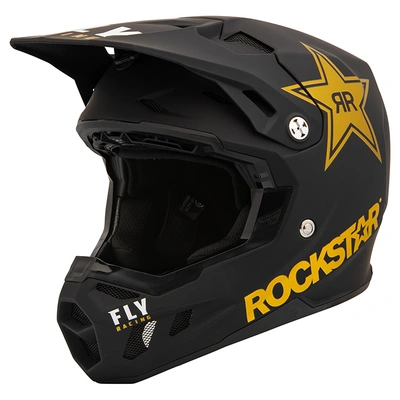 Fly Racing Formula CC Rockstar MX Helmet - Matte Black/Gold
