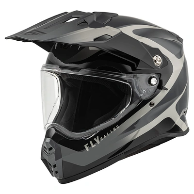 Fly Racing Trekker Pulse Adventure Helmet - Black/Grey