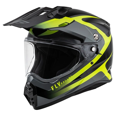 Fly Racing Trekker Pulse Adventure Helmet - Black/Hi-Vis