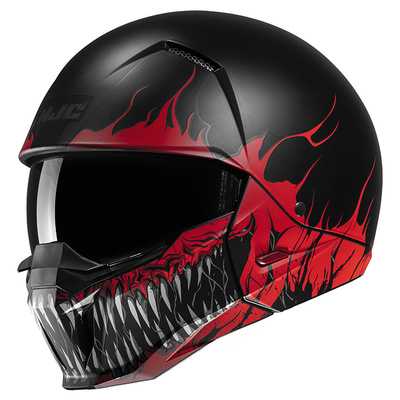 HJC i20 Scraw MC-1SF Modular Helmet - Black/Red