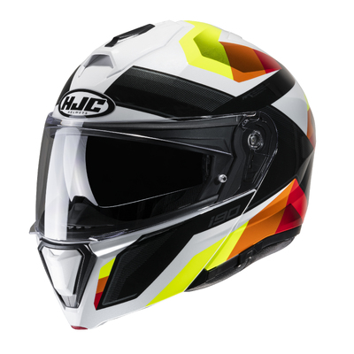 HJC i90 Lark MC-3H Modular Helmet - Black/White/Red/Orange/Yellow