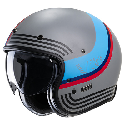 HJC V31 Byron MC-21SF Open Face Helmet - Grey/Blue