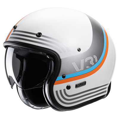 HJC V31 Byron MC-27 Open Face Helmet - White/Blue