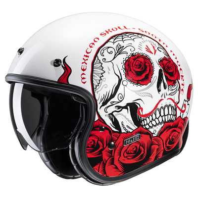 HJC V31 Desto MC-1 Open Face Helmet - White/Red