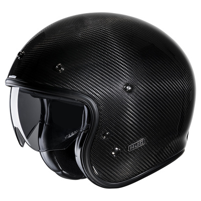 HJC V31 Carbon Open Face Helmet - Black