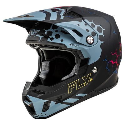 Fly Racing Formula CC Tektonic MX Helmet - Matte Black/Slate/Blue