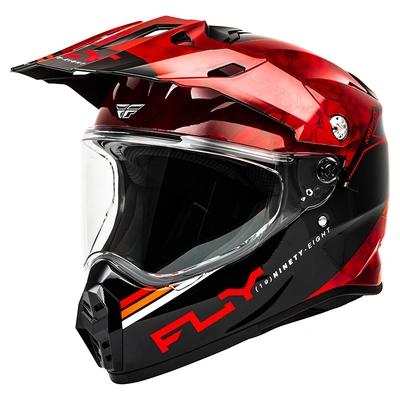 Fly Racing Trekker Kryptek Conceal Adventure Helmet - Red/Black