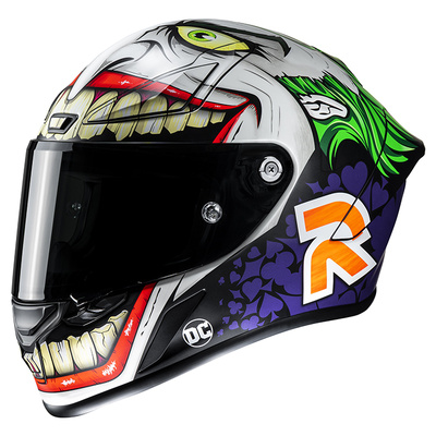 HJC RPHA 11 Joker DC Comics MC-48SF Full Face Helmet - White/Purple/Green