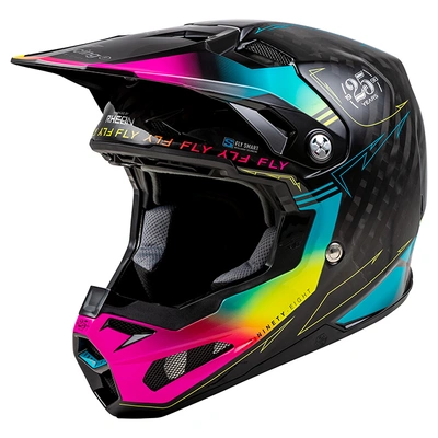Fly Racing Youth Formula S Legacy Carbon MX Helmet - Electric Blue/Fuchsia 