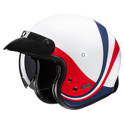 HJC V31 Emgo MC-21 Open Face Helmet - White/Blue/Red