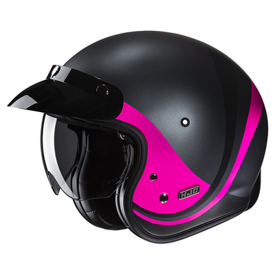 HJC V31 Emgo MC-8SF Open Face Helmet - Black/Pink