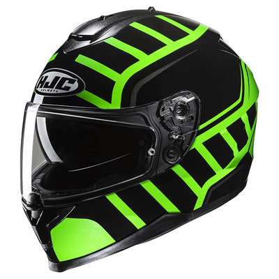 HJC C70N Holt MC-4H Full Face Helmet - Black/Green