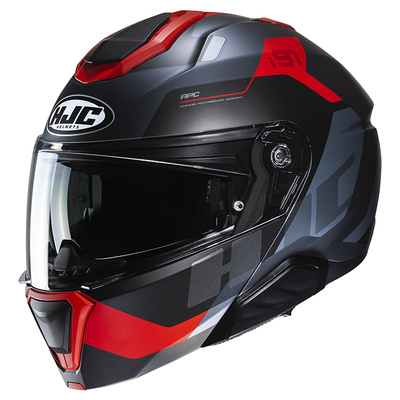 HJC i91 Carst MC-1SF Modular Helmet - Black/Red