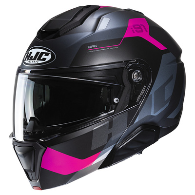 HJC i91 Carst MC-8SF Modular Helmet - Black/Pink