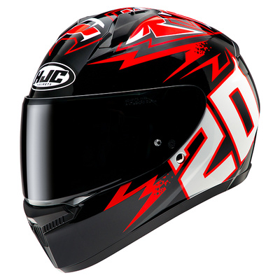 HJC C10 FQ Diablo Mask MC-1 Full Face Helmet - Black/Red