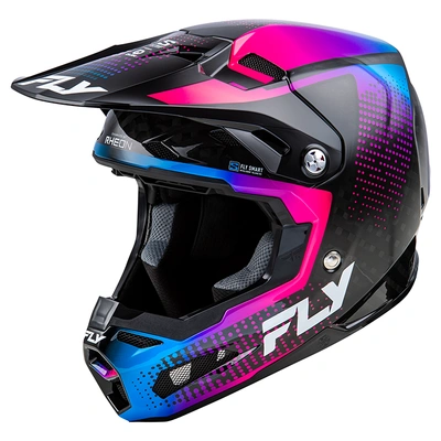 Fly Racing Formula S Protocol Carbon MX Helmet - Black/Blue/Pink