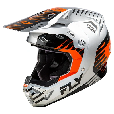 Fly Racing Youth Formula CP Slice MX Helmet - Grey/Orange/Black
