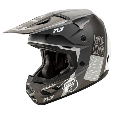 Fly Racing Kinetic Rally MX Helmet - Matte Grey/Black/White