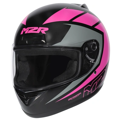 M2R M1 Carve Full Face Helmet (PC-7F) - Black/Pink/Grey