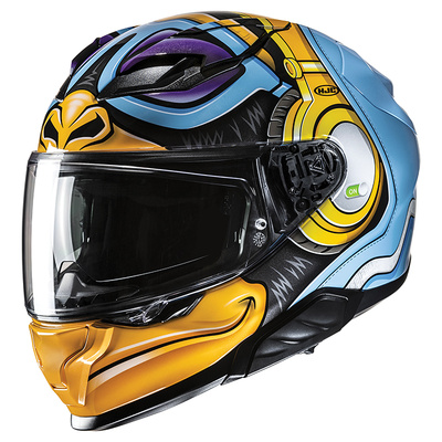 HJC F71 Monkey DJ MC-23 Full Face Helmet - Blue/Yellow