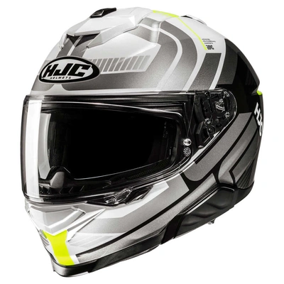 HJC i71 Viz Full Face Helmet - MC-3H - Fluro Yellow/Silver/White