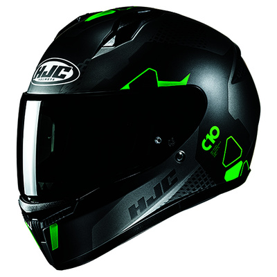 HJC C10 Aspa MC-4SF Full Face Helmet - Black/Green