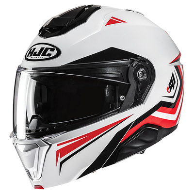 HJC i91 Tricus MC-1 Modular Helmet - White/Red