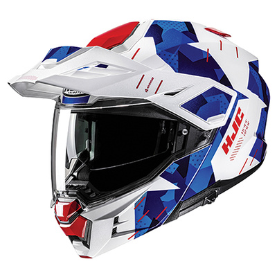 HJC i80 Roki MC-21 Adventure Helmet - White/Blue/Red