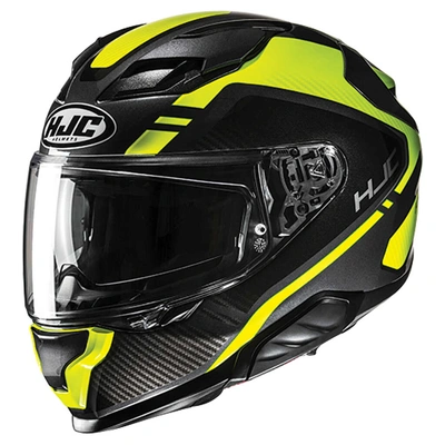 HJC F71 Tozz Full Face Helmet - MC-3H - Black/Hi-Vis