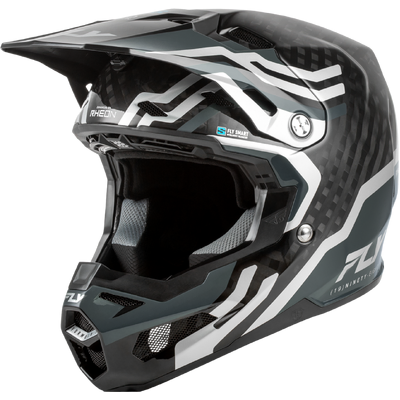 Fly Racing 2026 Youth Formula S Carbon Byte MX Helmet - Black Carbon/Grey/Silver