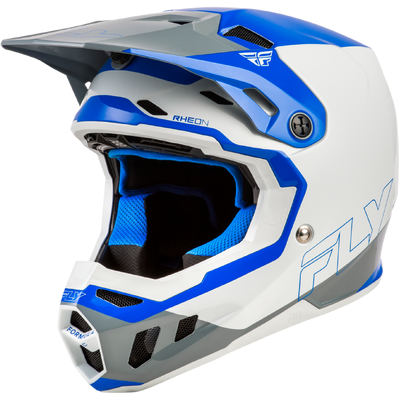 Fly Racing 2026 Youth Formula CC Glide MX Helmet - Blue/Light Grey/Grey
