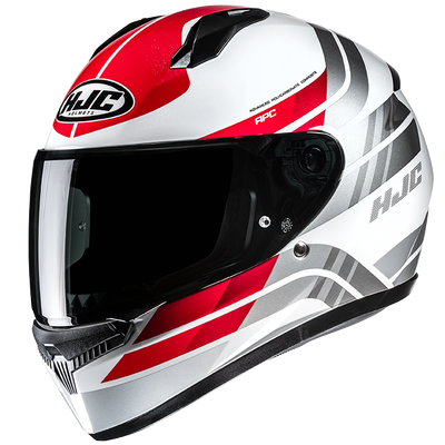 HJC C10 Hiper Full Face Helmet - MC-1 - Red/White/Silver